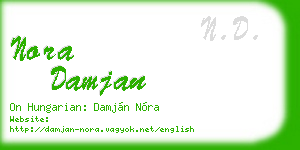 nora damjan business card